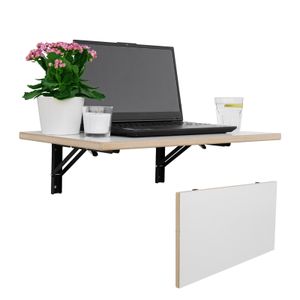 Stabiler Wandklapptisch aus Massivholz: Platzsparender, Faltbarer Küchentisch und Schwebender Schreibtisch, Langlebiger Klapptisch