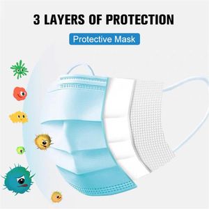 10x Mundschutz Maske OP Maske 3-lagig + 15x Desinfektionstücher
