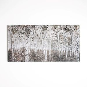 Art for the Home - Leinwand - Aquarell Wald - Beige - 60x120 cm