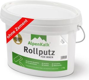 AlpenKalk® Rollputz fein (0,5 mm) jetzt 7 kg (5+2) / ca. 20 m²