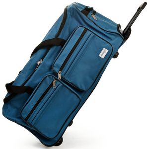 DEUBA® Reisetasche Sporttasche Reisekoffer Trolley Tasche Gepäcktasche 85-160 Liter, Farbe:Dunkelblau