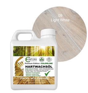 Contura 1 Liter FARBIGES Hartwachsöl Colorline Premium Hartwachs - 09 Light White