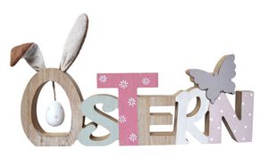 Schriftzug Ostern mit Öhrchen Aufsteller 35 cm Fensterdeko Hase Osterdeko