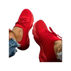 Damen Sportschuhe Sneaker Mesh Walkingschuhe Laufschuh schuhe Schnürschuhe Rot,Größe:EU 40