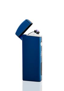 TESLA Lighter T14 Lichtbogen-Feuerzeug, elektronisches USB Feuerzeug, Double-Arc Lighter, wiederaufladbar Blau