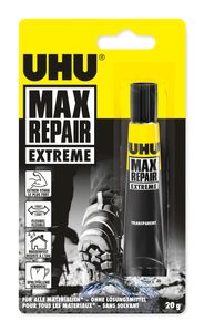 UHU Max Repair Extrem wasserfester Reparaturklebstoff transparent 20g