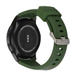 Armband flexibel aus Silikon 22mm für Samsung Gear S3 Smartwatch in Grün