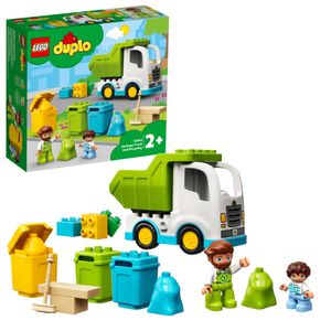 LEGO 10945 DUPLO Müllabfuhr und Wertstoffhof, Müllauto Spielzeug, Lernspielzeug, Kinderspielzeug ab 2 Jahre