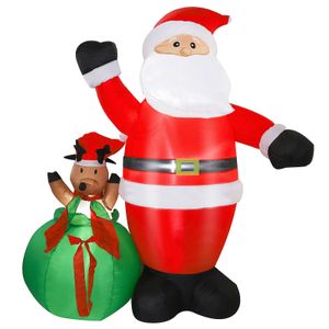 Aufblasbarer Weihnachtsmann 180 cm mit LED Licht