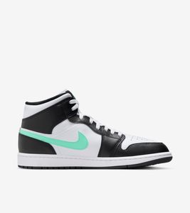 Nike Air Jordan 1 Mid "Green Glow" Czarny/Zielony, Rozmiar: 41