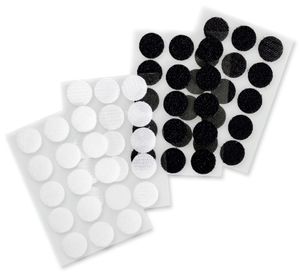 folia Klettpunkte Durchmesser: 20 mm schwarz und weiß 2 x 15 Stück