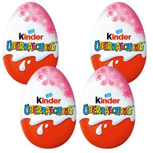 Kinder Überraschung Ei Mädchen Vielfalt an Überraschung 20g 4er Pack