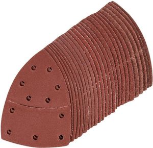 Klettschleifblätter für Multischleifer, 102 x 62 mm, 93 mm, 25er-Pckg. 5 x 40, 60, 80, 120, 180er Körnung