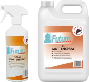 FUTUM 2L+500ml Motten Spray Motten Mittel gegen Motten Larven Bekämpfen Abwehr