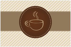 Wallario selbstklebendes Poster - Kaffee-Menü - Logo Symbol für Kaffee, Größe: 100 x 150 cm