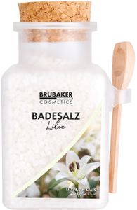 BRUBAKER sole do kąpieli 400 g - zapach lilii - dodatek do kąpieli z naturalnymi ekstraktami - kąpiel wellness dla relaksu, wypoczynku i pielęgnacji ciała