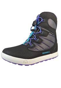 Merrell Kids Buty turystyczne Buty zimowe Snow Bank 4.0 WTRPF MK167148 Black Black/Purple Skóra i materiał tekstylny