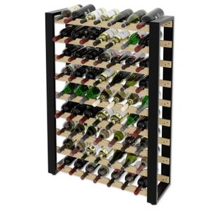 Lenmar Serie RW Weinregal aus Holz für Flaschen, LOFT 63, 118 x 84 x 27, 9 liegen, für 63 Flaschen, Wein, Flaschenregal, Kellerregal, Regale, Flaschen