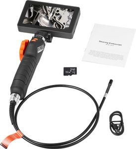 SucceBuy Kamera s kĺbovým endoskopom, obojsmerná, s 5'' IPS 1080P, 6,4 mm mikrošošovkou, 8 LED svetlami, 8x zoom.