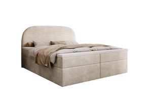 MyBed Zen Boxspringbett Polsterbett 180x200 7-Zonen Taschenmatratze H4 Topper Cremig Poso38