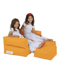 Hanah Home, Kids- FRN1229, Orange, Klassische Sitzsäcke, 100% ige Styropor mit hoher Dichte recycelt