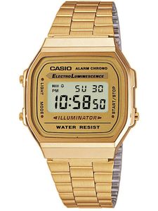 Casio Retro Gold-Ton Unisex Uhr Alarm Chrono Leuchtdichte Digitale A168WG-9WDF