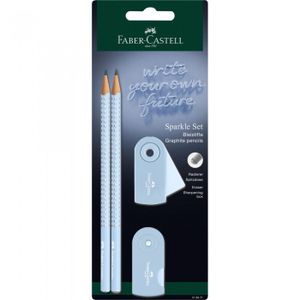 FABER-CASTELL Schreibset GRIP SPARKLE hellblau