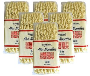 6er-Pack DIAMOND Mie Noodles, dünn (6x 250g) | Mie Nudeln ohne Ei | Wok Nudeln