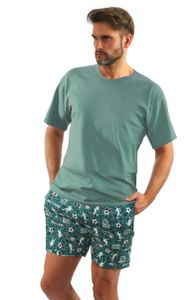 Sesto Senso Schlafanzug Herren Pyjama Baumwolle Kurzarm + Pyjamahose Nachtanzug -  2242/11 - L