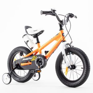 RoyalBaby Kinderfahrrad Jugendfahrrad, Jungen Mädchen Freestyle BMX Fahrrad 16 Zoll Stützräder Kinderfahrrad Laufrad Kinder Fahrrad Geschenke für Kinder orange