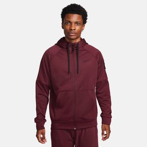 Nike Therma-FIT Full-Zip Mens Top Night Maroon/Black S Fitness mikina