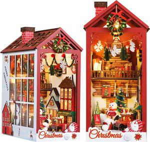Miniatur Puppenhaus Weihnachtshaus DIY 3D Handwerk Puppenhaus Kit Handmade Modell Christmas Book Nook Kit Weihnachtsgeschenke Miniatur Puppenhaus Weihnachtshaus DIY 3D Handwerk Puppenhaus Kit Handmade Modell Christmas Book Nook Kit Weihnachtsgeschenke
