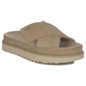 UGG Goldenstar Cross Slide 1137910-DRI, kapcie kąpielowe, damskie, beżowe