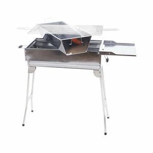 Mangal Grill Edelstahl 0,8mm H76,5хB61xT30cm Edelstahlgrill BBQ Schaschlik