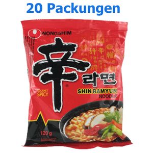 Shin Ramyun Instant Nudeln Gourmet würzig 20er Pack (20 x 120g) Instantgericht