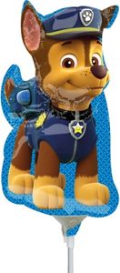 Folienballon 'Paw Patrol' - Chase, 30 cm auf dem Stock