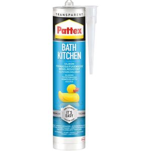 Pattex Silikon Dichtstoff für Sanitäranlagen & Küche Bad Henkel transparent - 280ml