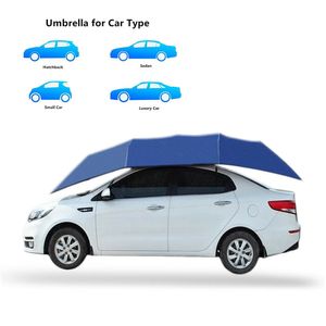 Autozelt Halbautomatischer Auto Tragbar Regenschirm Dachzelt Sonnenschirmzelt für Auto Sonnenschirm Zeltdachabdeckung Wasserdicht UV-beständig 400*215cm