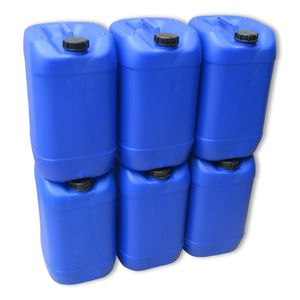 6 Stück 25 Liter 25 L Kanister Camping Outdoor Wasserkanister lebensmittelecht Farbe blau (6x25 knb)