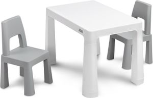 IKS2 Toyz MONTI Kindertisch mit 2 Stühlen Kindermöbel Set Tisch 2xStuhl - Grau