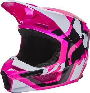 Fox V1 Lux Motocross Helm Farbe: Weiß/Pink/Schwarz, Grösse: S (55/56)