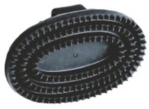 KERBL Gummistriegel Junior oval, schwarz, k.a.