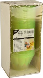 66 Miseczki na lody i desery, PS okrągłe 300 ml Ø 11 cm - 6,5 cm zielone