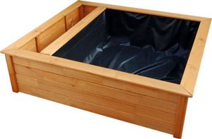 Hochteich, Miniteich, Hochbeet promadino mit seitlicher Pflanzzone 146 x 127 x 40 cm braun