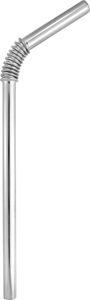 Trinkhalme biegsam 22cm 5er Pack Edelstahl silber