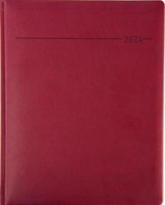 Manager-Timer Tucson rot 2024 - Cheftimer 21,7x26,6 cm - 1 Woche 2 Seiten - 160 Seiten - Tucson-Einband - Alpha Edition