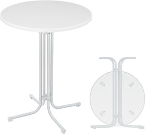 YUENFONG Stehtisch Klappbarer Bistrotisch Ø 80 cm Klapptisch aus Aluminium Rund 110 cm hoch Bartisch, Leichte Montage,Weiß YUENFONG Stehtisch Klappbarer Bistrotisch Ø 80 cm Klapptisch aus Aluminium Rund 110 cm hoch Bartisch, Leichte Montage,Weiß