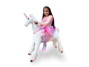 Rollzone Pony auf Rädern MY PONY Unicorn, Durchschnittliche Größe, Belastungskapazität: 40 kg, 4 bis 10 Jahre