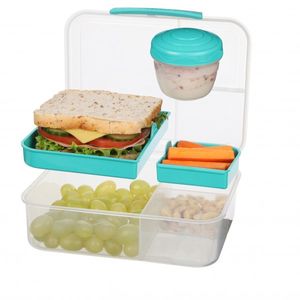 Lunchbox SISTEMA Frühstücksbox 3 Fächer Frischhaltedose Joghurtbehälter 1,65 l