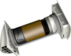 Marley MEnV180 Lüftungsgerät dezentral mit Wärmerückgewinnung & Fernbedienung, Wohnraumlüftung; 320670